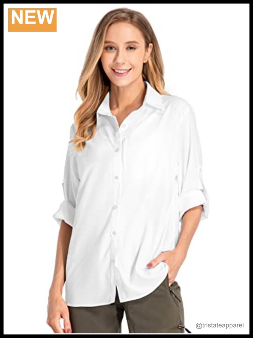 Women's UPF 50 Long Sleeve Sun Protection Quick Dry Convertible Hiking Shirt
